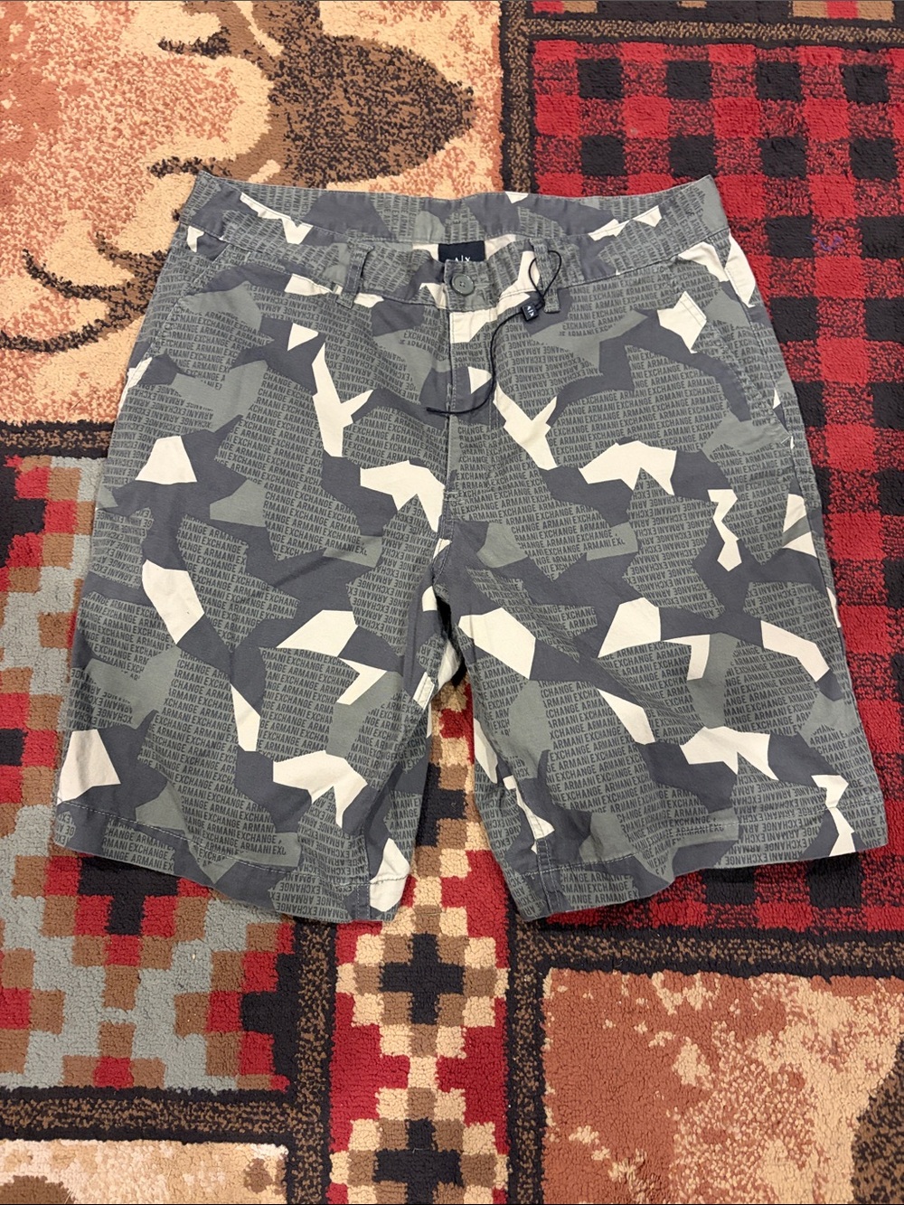Men’s new without tags Armani Exchange camo shorts